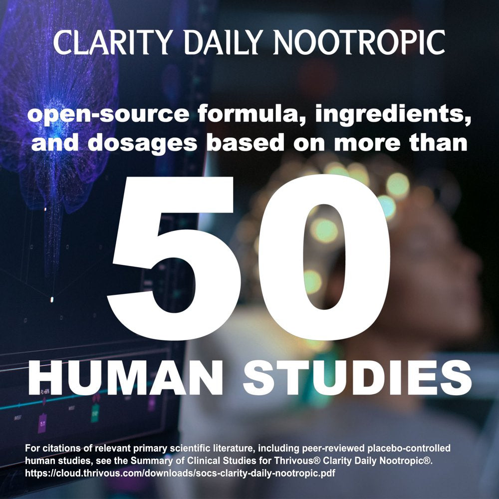 Thrivous Clarity - Nootropic Memory Supplement - 60 Capsules