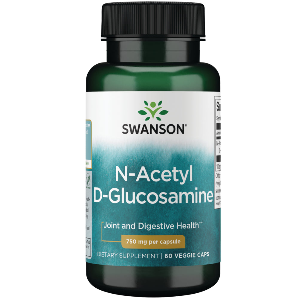 Swanson N-Acetyl D-Glucosamine (N-A-G) 750 Mg 60 Veggie Capsules