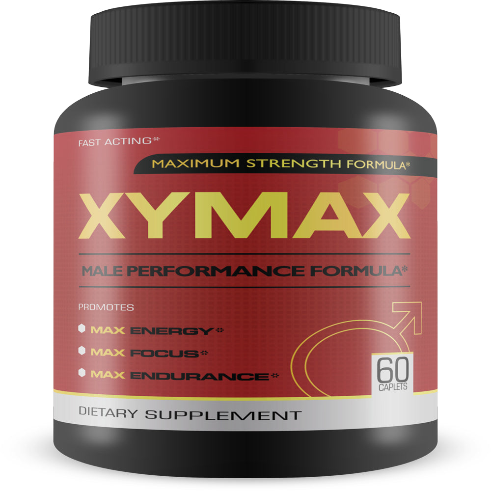 Xymax Male Performance Supplement - Maximum Strength Nitric Oxide Booster - L-Arginine Formula for Blood Flow, Strength, Size, Performance, Energy, Focus, Endurance - 60 Capsules