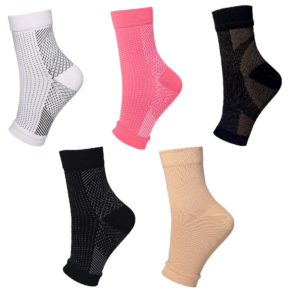 5Pairs Soothe Socks for Neuropathy Pain, Ankle Brace Compression Support,Soothesocks for Neuropathy, Arch Support for Women & Men (S/M,Mixcolor)