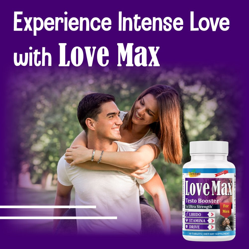 Lovemax Male Testosterone Supplement to Boost Stamina, and Confidence-60 Tablets by Therefore