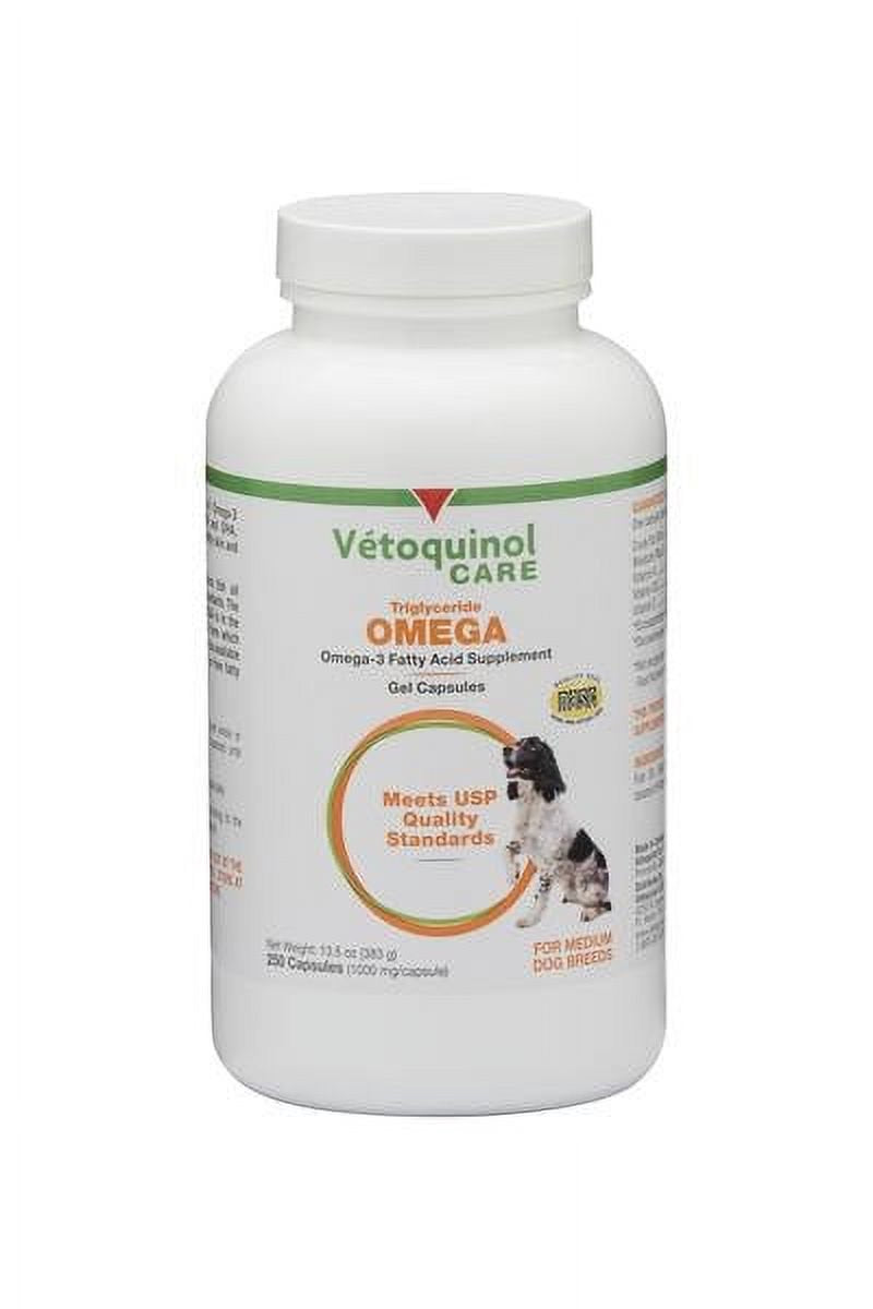 Vetoquinol Triglyceride Omega for Medium Dogs - 250 Capsules