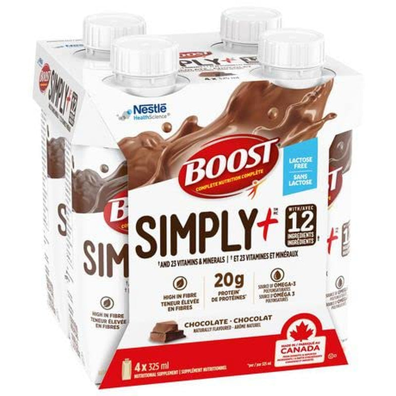 Protein Drink SIMPLY 12 Ingredients Chocolate Flavor, 4 X 325Ml/10.9Fl.Oz (Shipped from Canada)