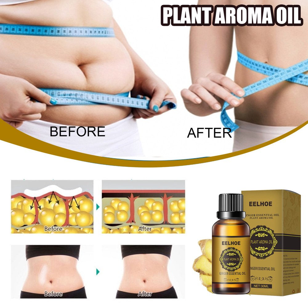 30Ml Belly Drainage Ginger Oil Natural Slimming Massage Oil Natural Drainage Ginger Oil Essential 1PCS