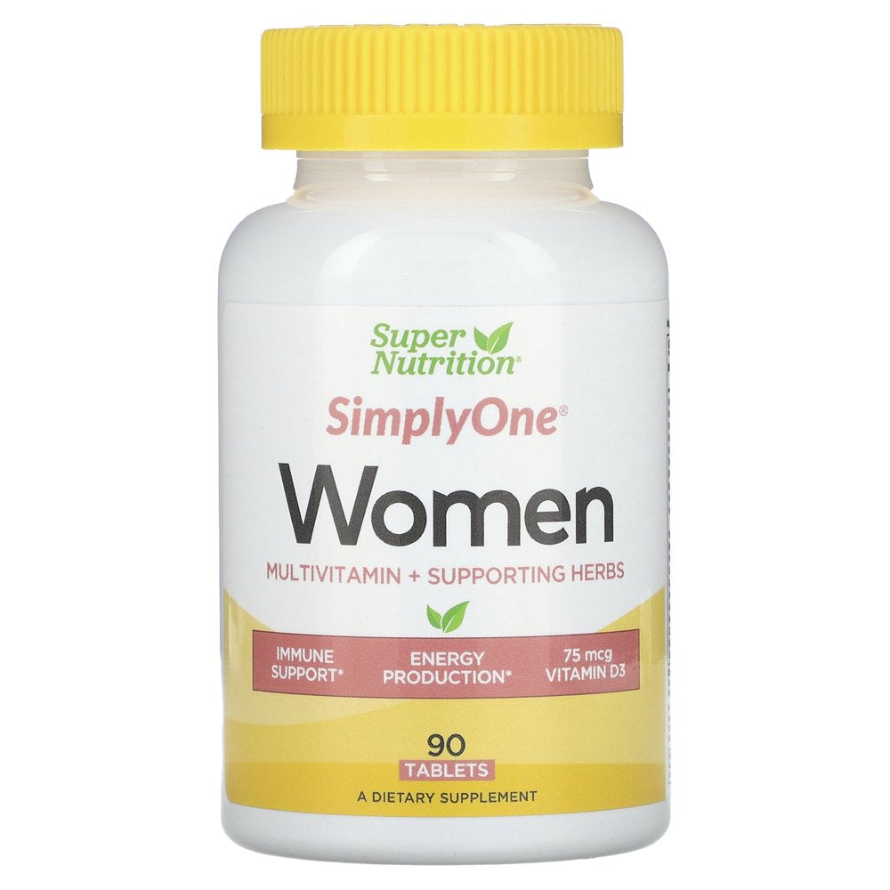 Super Nutrition Simplyone, Women’S Multivitamin + Supporting Herbs, 90 Tablets