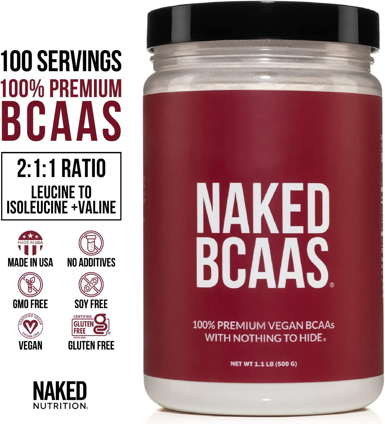 Vegan Energy and Performance Bundle: Naked Fruit Punch Energy and Naked BCAAS Amino Acids Powder