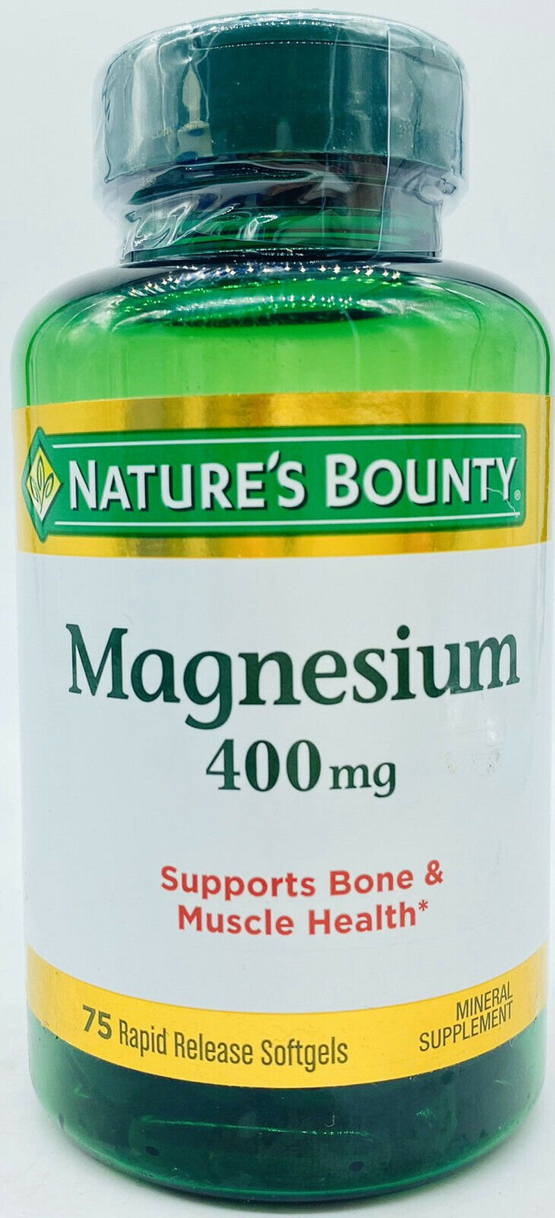 Nature'S Bounty Magnesium 400 Mg Softgel 75 Ea