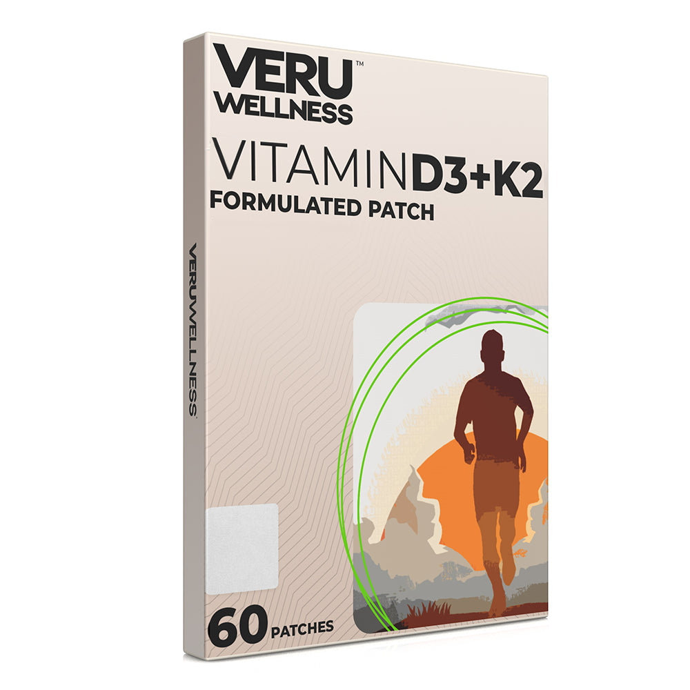 Veru Wellness D3/K2 Essential Patch- Heart and Bone Health - Bariatric Support Vitamins D3 K2 (60 Patches)