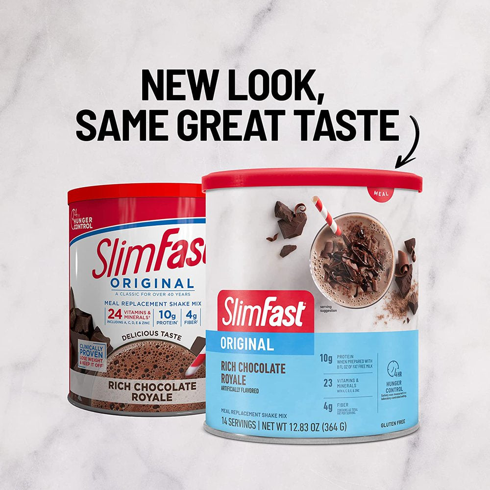Slimfast Original Meal Replacement Shake Mix, Rich Chocolate Royale, 12.83 Oz.