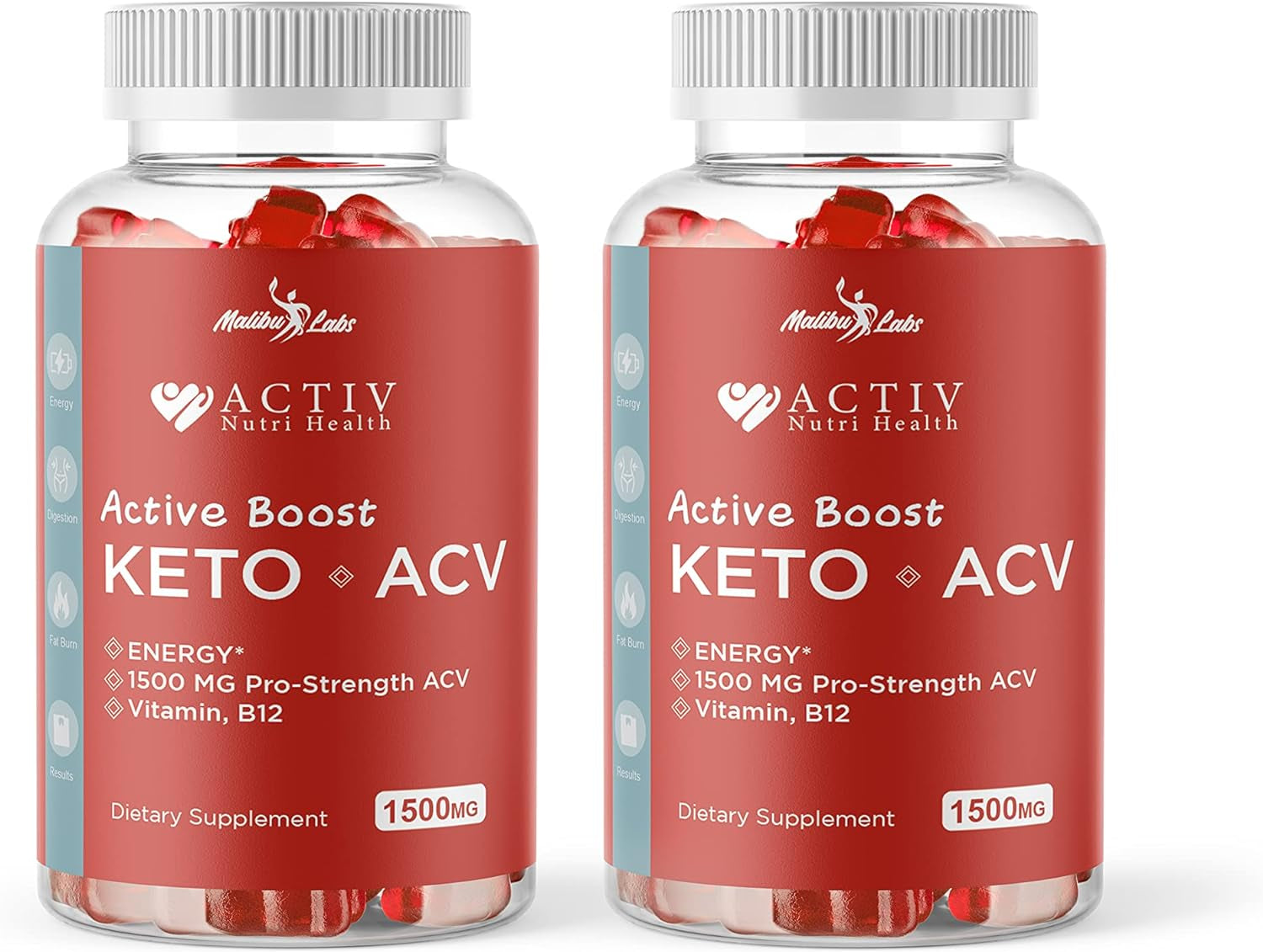 Activ Keto ACV Gummies for Weight Loss - 1500Mg Once a Day, New Strong Time Released Advanced Ketogenic Formula - Premium Apple Cider Vinegar Ketosis Gummies (2 Pack) 60 Day Supply Tank