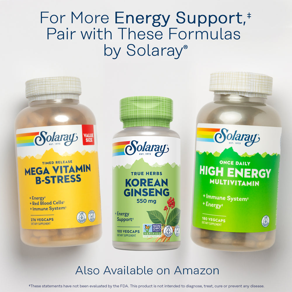 Solaray Korean Ginseng 550 Mg | Healthy Stress, Energy & Physical Endurance Support | 100 Vegcaps