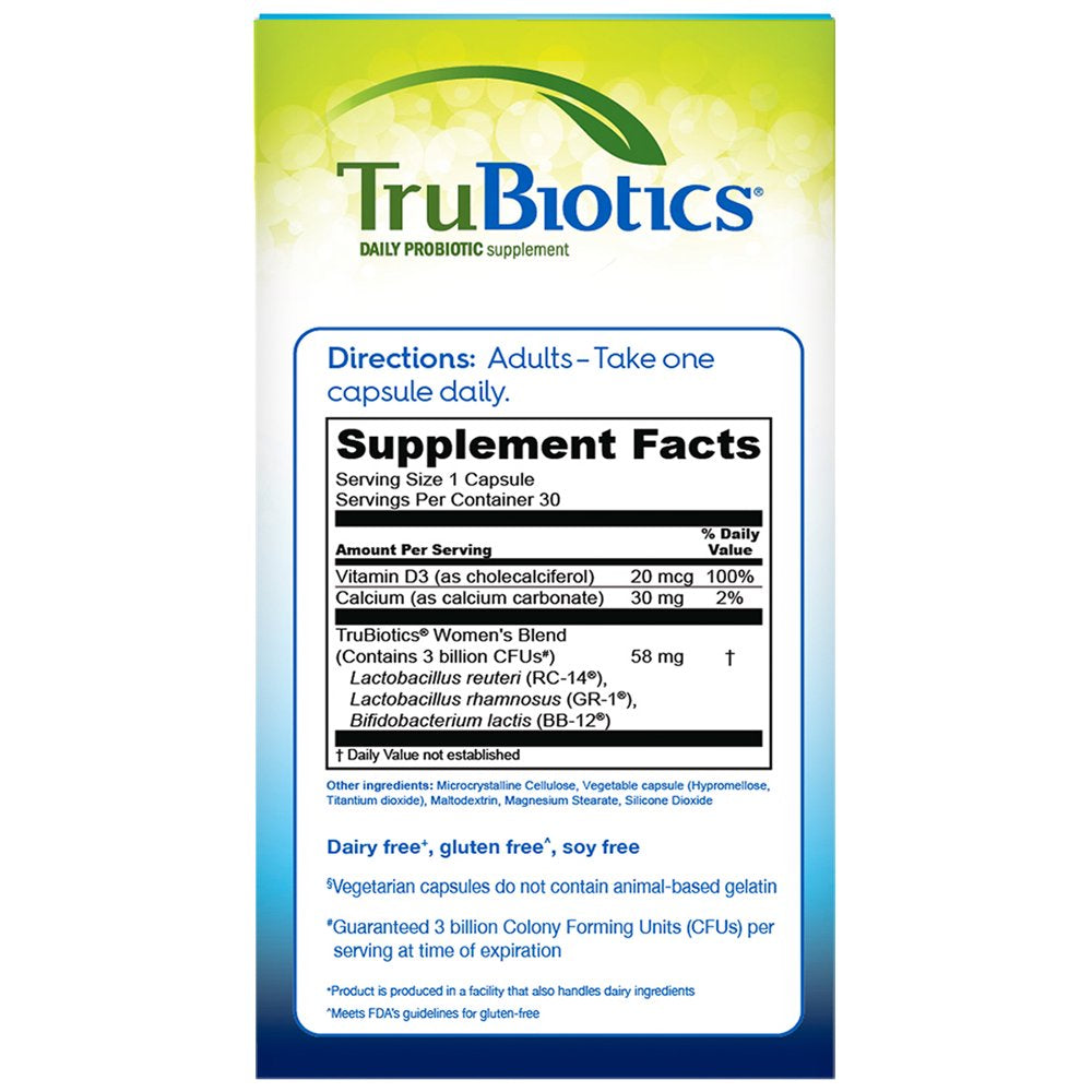 Trubiotics Women'S Probiotic Capsules, 30 Ct