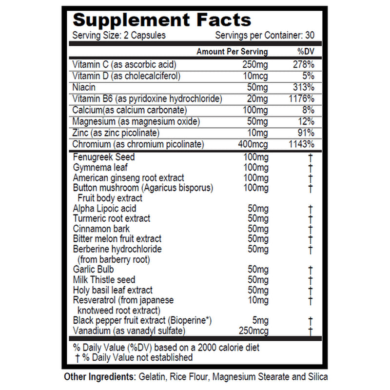 (10 Pack) Glucofreeze Max Advanced Formula 1295MG 600 Capsules