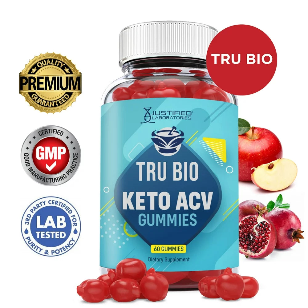 Tru Bio Keto ACV Gummies 1000MG Dietary Supplement 60 Gummys