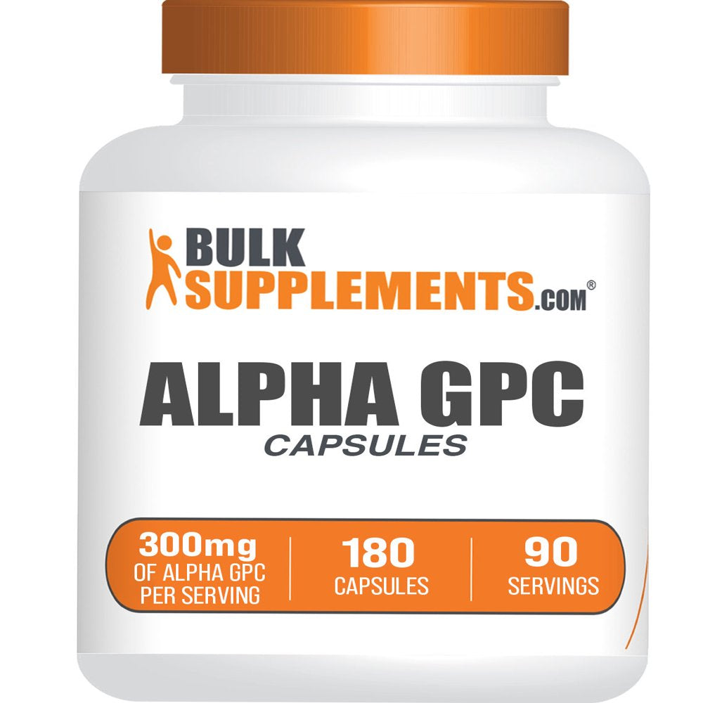 Bulksupplements.Com Alpha GPC Capsules, 600Mg - Brain Support - Heart Health (180 Capsules - 90 Servings)