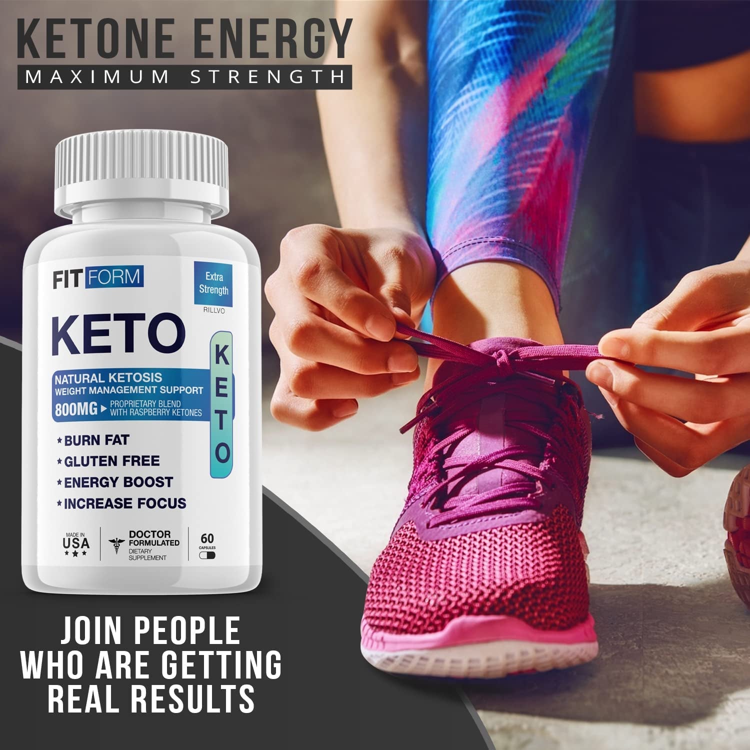 (2 Pack) Fit Form Keto Pills Advanced Ketogenic Formula (120 Capsules)