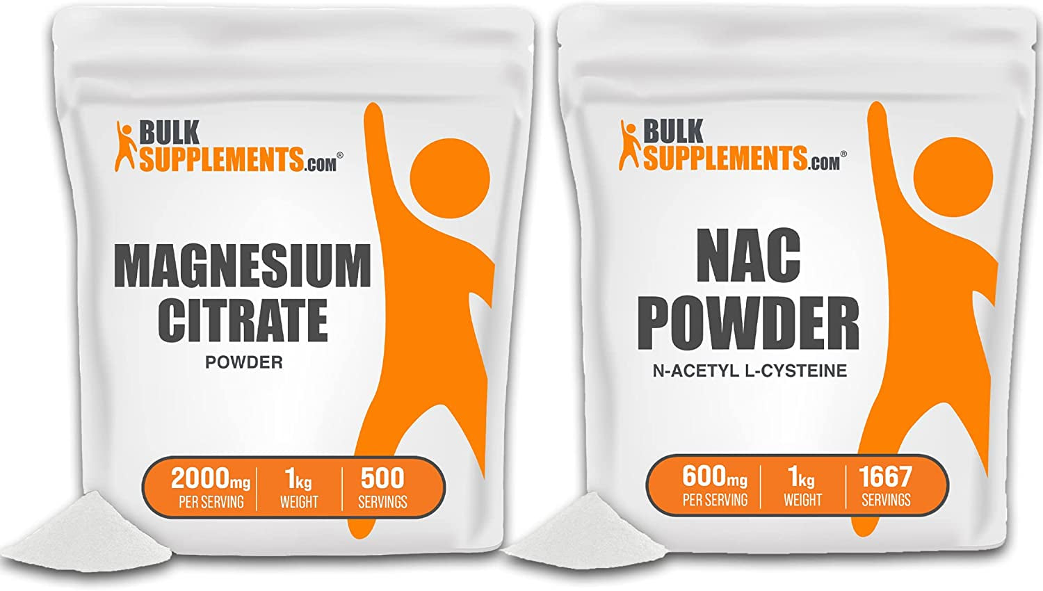 BULKSUPPLEMENTS.COM Glycine 1KG & NAC (N-Acetyl L-Cysteine) 1KG Bundle