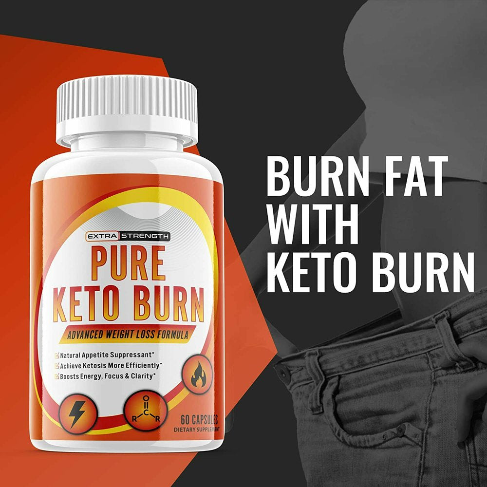 (1 Pack) Pure Keto Burn - Supplement for Weight Loss - Energy & Focus Boosting Dietary Supplements for Weight Management & Metabolism - Advanced Fat Burn Raspberry Ketones Pills - 60 Capsules