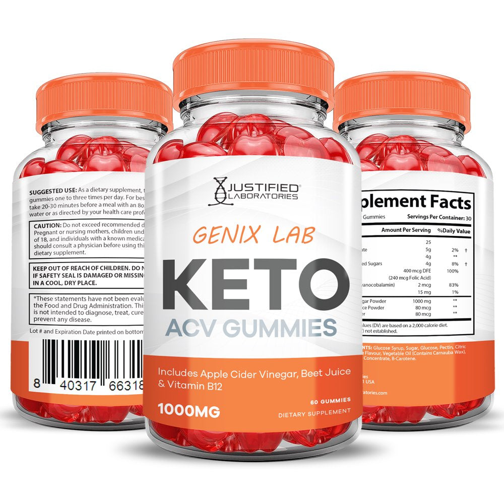 (10 Pack) Genix Lab Keto ACV Gummies 1000MG Dietary Supplement 600 Gummys