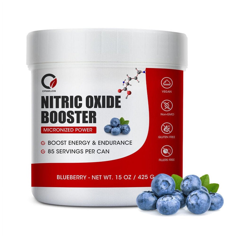 Nitric Oxide Booster Micronized Powder Blueberry Flavored 425G (15 Oz)