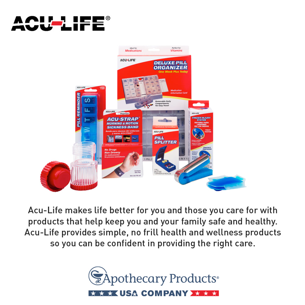 Acu-Life 7 Day Pill and Vitamin Organizer with Removable Daily Pillbox (Large)