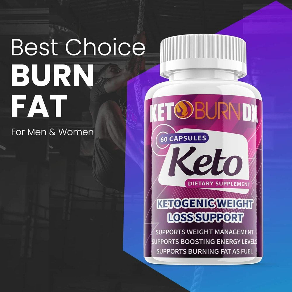 (1 Pack) Keto Burn DX - Supplement for Weight Loss - Energy & Focus Boosting Dietary Supplements for Weight Management & Metabolism - Advanced Fat Burn Raspberry Ketones Pills - 60 Capsules