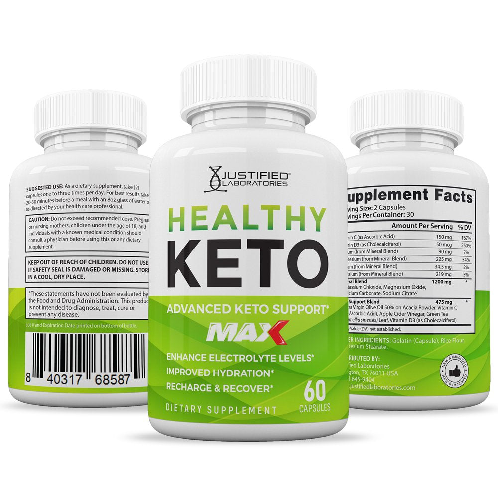 (5 Pack) Healthy Keto ACV MAX Pills 1675Mg Dietary Supplement 300 Capsules