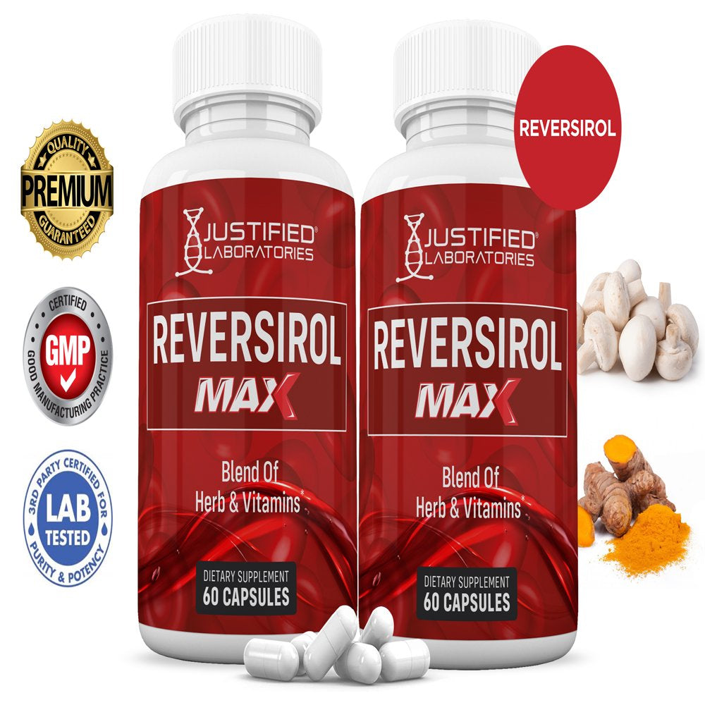 (2 Pack) Reversirol Max Max Advanced Formula 1295MG 120 Capsules