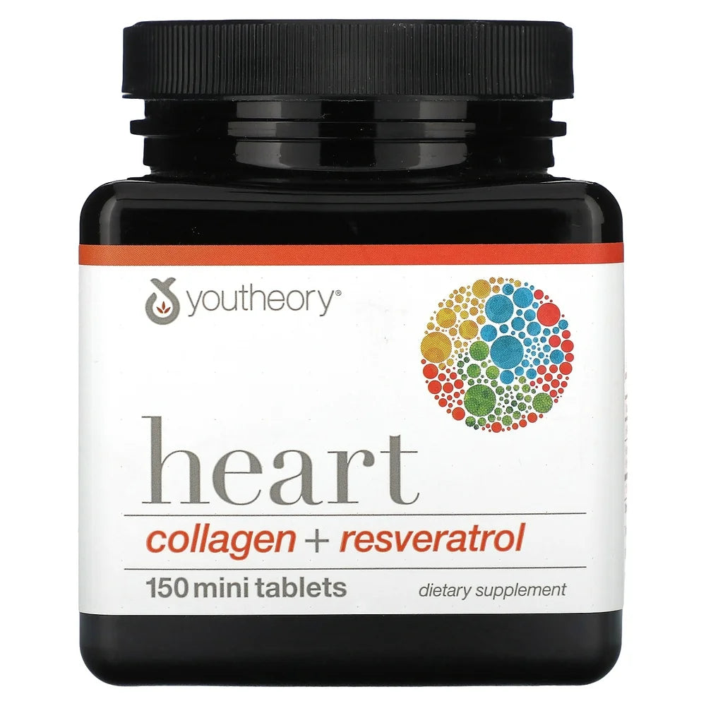 Youtheory Heart, Collagen + Resveratrol, 150 Mini Tablets