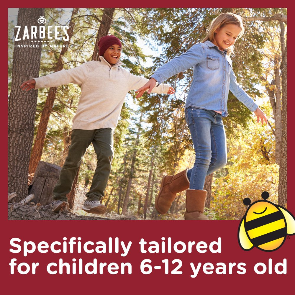 Zarbee’S Kids All-In-One Daytime Cough, Age 6-12, Honey, Turmeric, B3,6,12 & Zinc, Grape, 4FL Oz