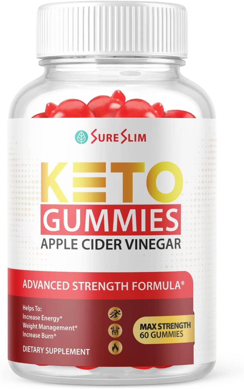 (1 Pack) Sure Slim Keto ACV Gummies - Supplement for Weight Loss - Energy & Focus Boosting Dietary Supplements for Weight Management & Metabolism - Fat Burn - 60 Gummies