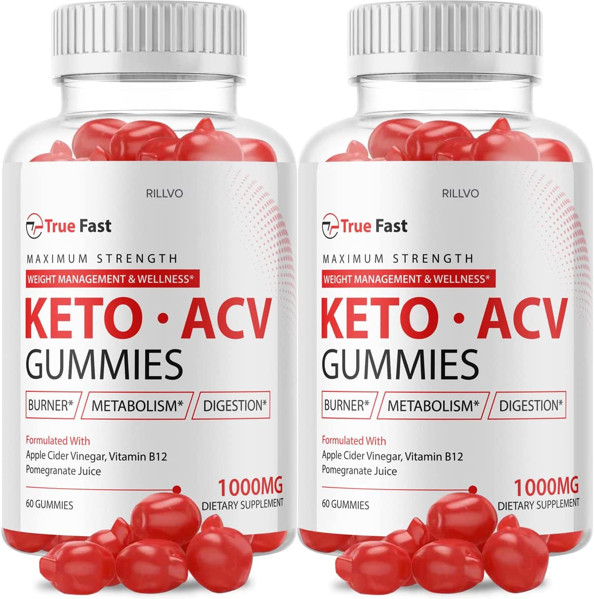 (2 Pack) True Fast Keto ACV Gummies True Fast Keto Advanced Formula Truefast Keto Gummies (120 Gummies)