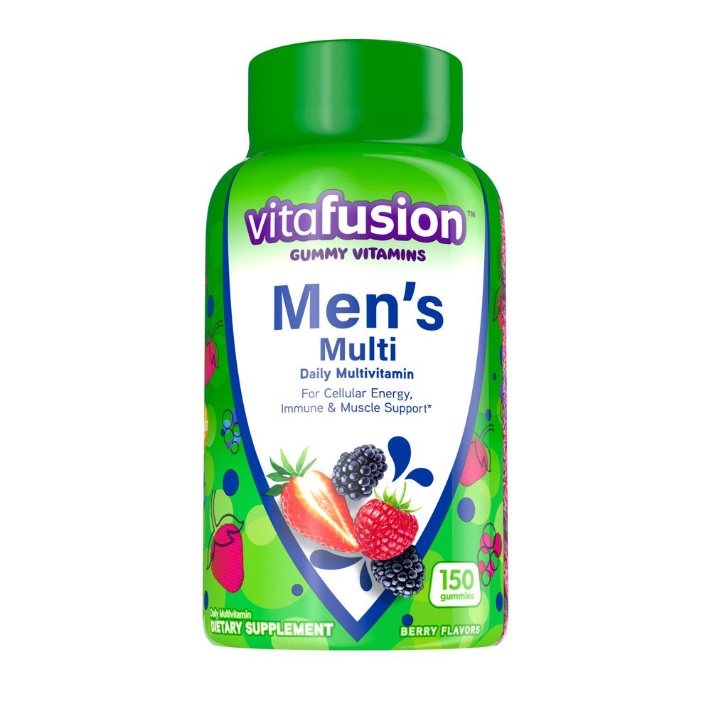 Vitafusion Adult Gummy Vitamins for Men, Berry Flavored Daily Multivitamins for Men, 150 Count