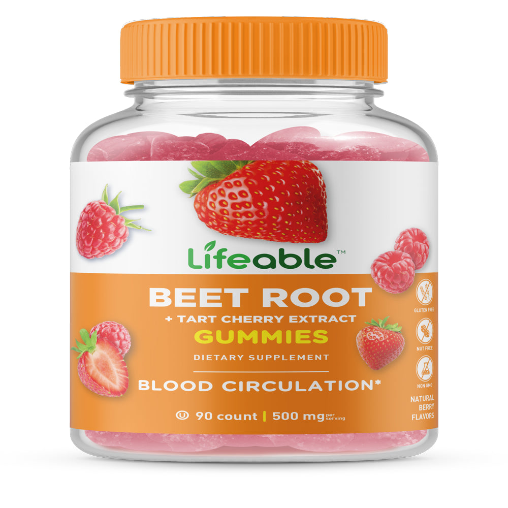 Lifeable Beet Root Vitamin Gummies – 500 Mg – 90 Gummies
