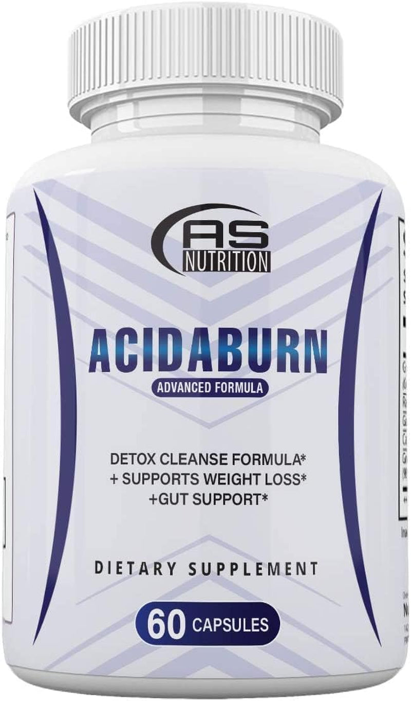 Lomilan Acidaburn Detox Cleanse Formula, Acidaburn Pills for Weight Management, 60 Capsules, 1 Month Supply