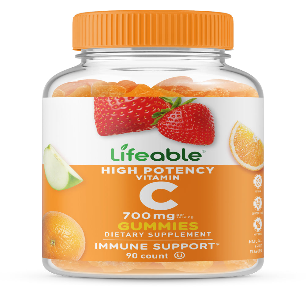 Lifeable Vitamin C High Potency Supplement, 750Mg, 90 Gummies