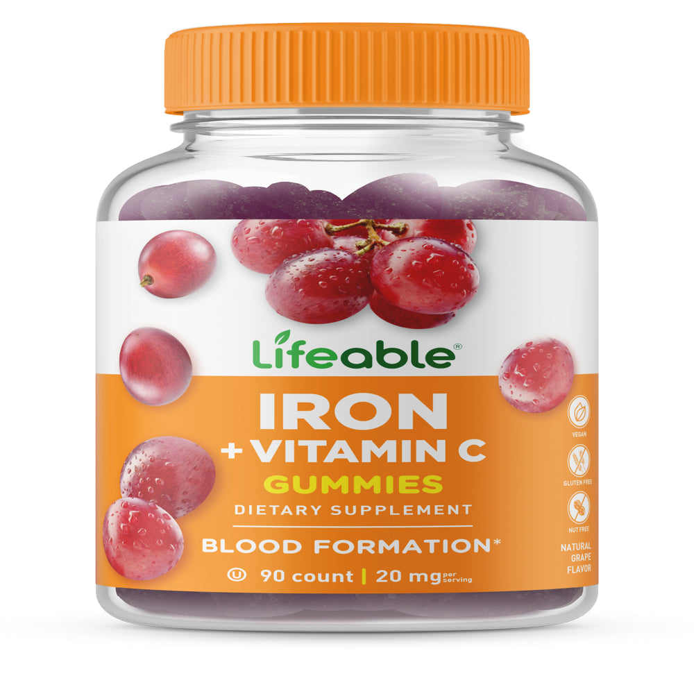 Lifeable Iron with Vitamin C – 20 Mg – 90 Gummies