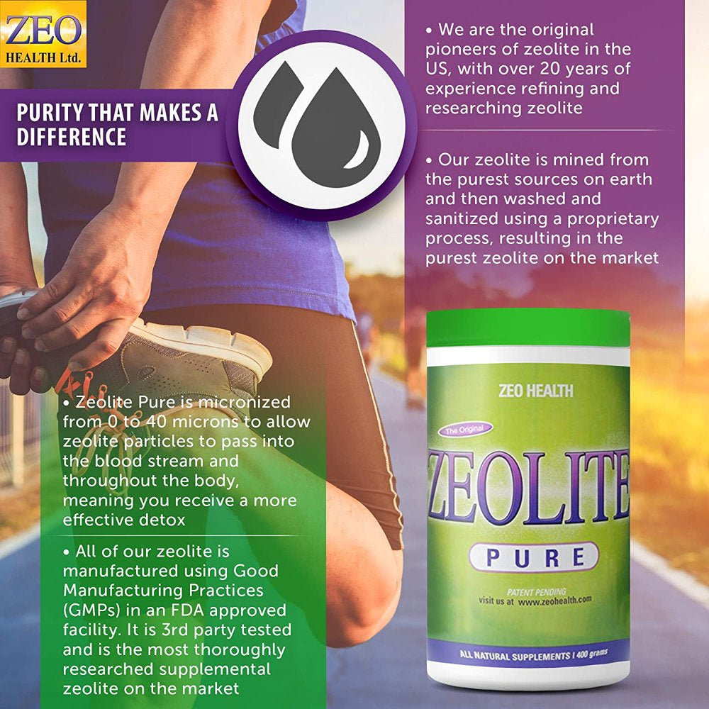 Zeolite Pure 400 Grams - Zeo Health - All Natural Mineral