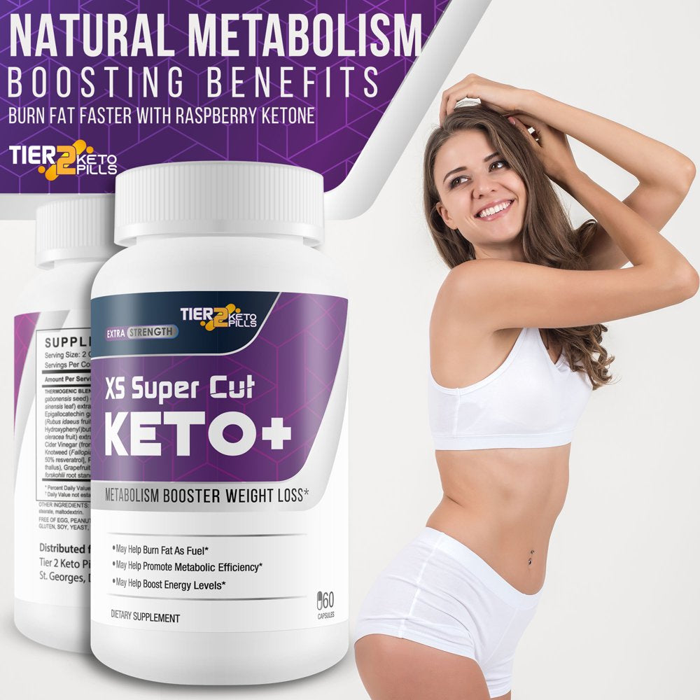 XS Supercut Keto + Metabolism Booster Weight Loss Supplement by Tier 2 Keto Pills - Supports Weight Loss, Reduced Appetite, Fat Burning, and Energy - 30 Servings