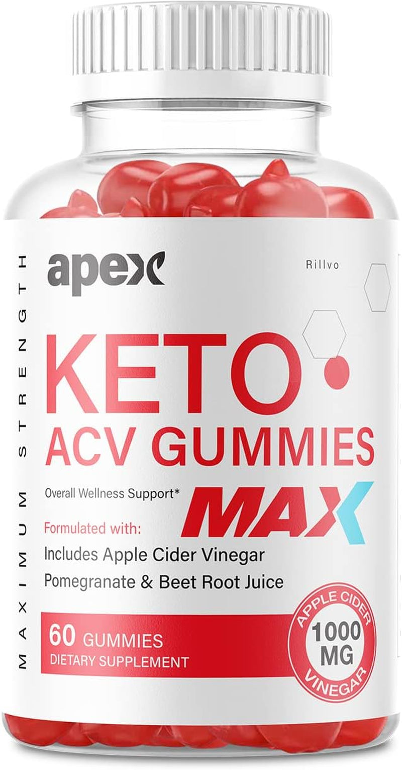 Apex Keto ACV Max Gummies Apex Keto Advanced Formula Overall Wellness Support (60 Gummies)