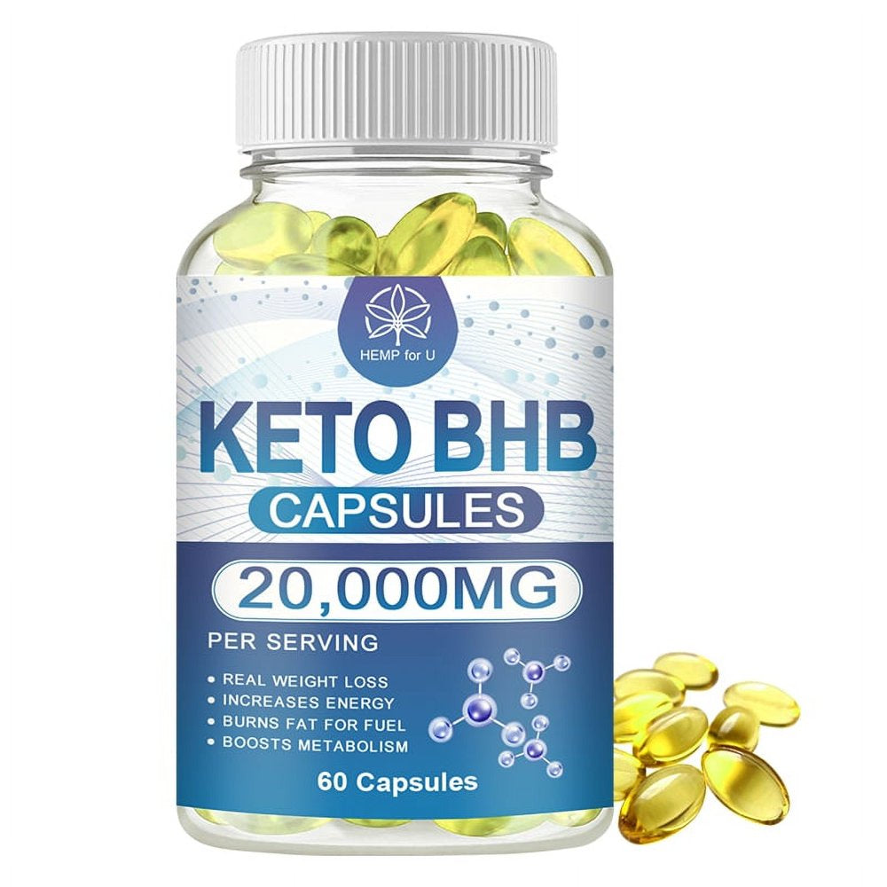 (2 Pack) HFU Brand Keto Capsules 20000MG Slimming Weight Loss Detox Cleanse Diet Supplement - 60CT