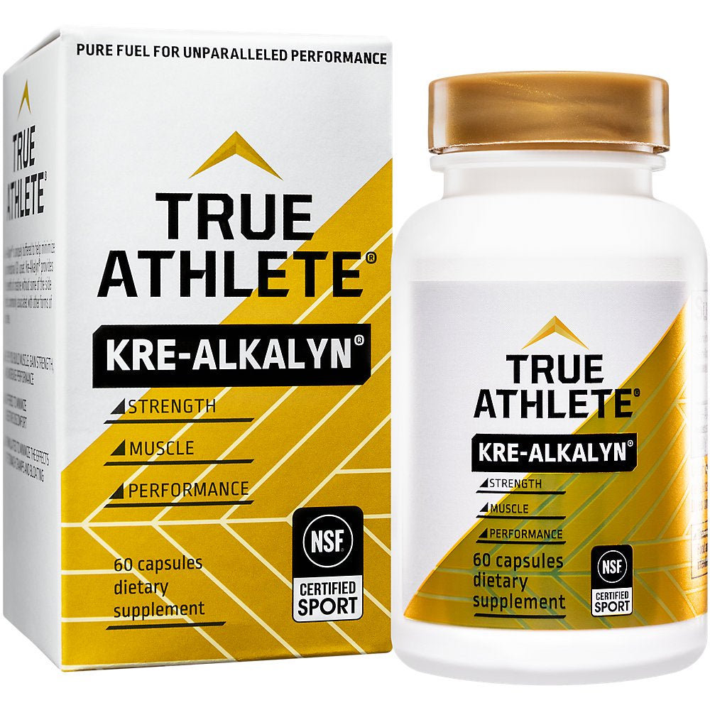 True Athlete Kre Alkalyn 1,500Mg - Helps Build Muscle, Gain Strength & Increase Performance, Buffered Creatine - NSF Certified for Sport (60 Capsules)