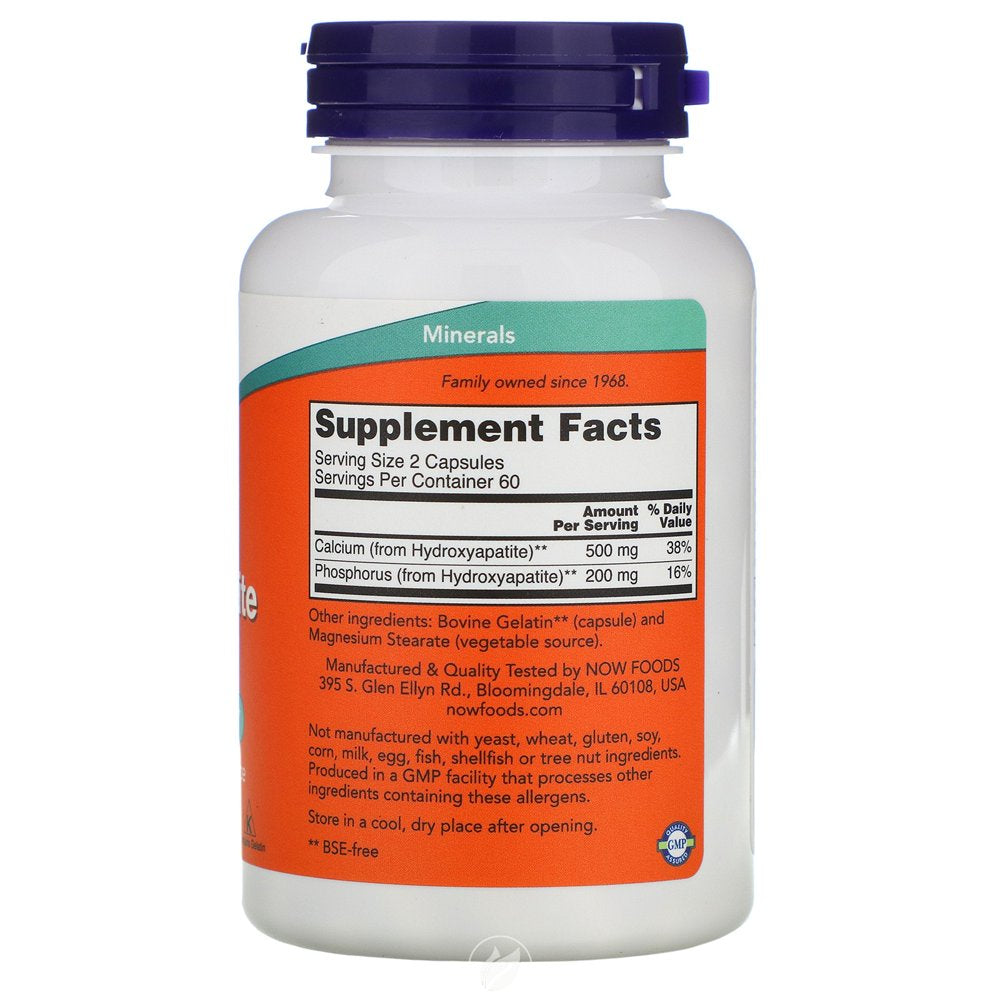 (2 Pack) NOW Supplements Calcium Hydroxyapatite 120 Caps