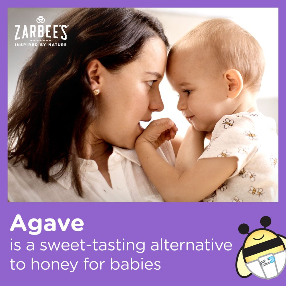 Zarbee'S Baby Cough Syrup + Immune with Agave + Zinc, Natural Grape Flavor, 2 X 2 Fl Oz