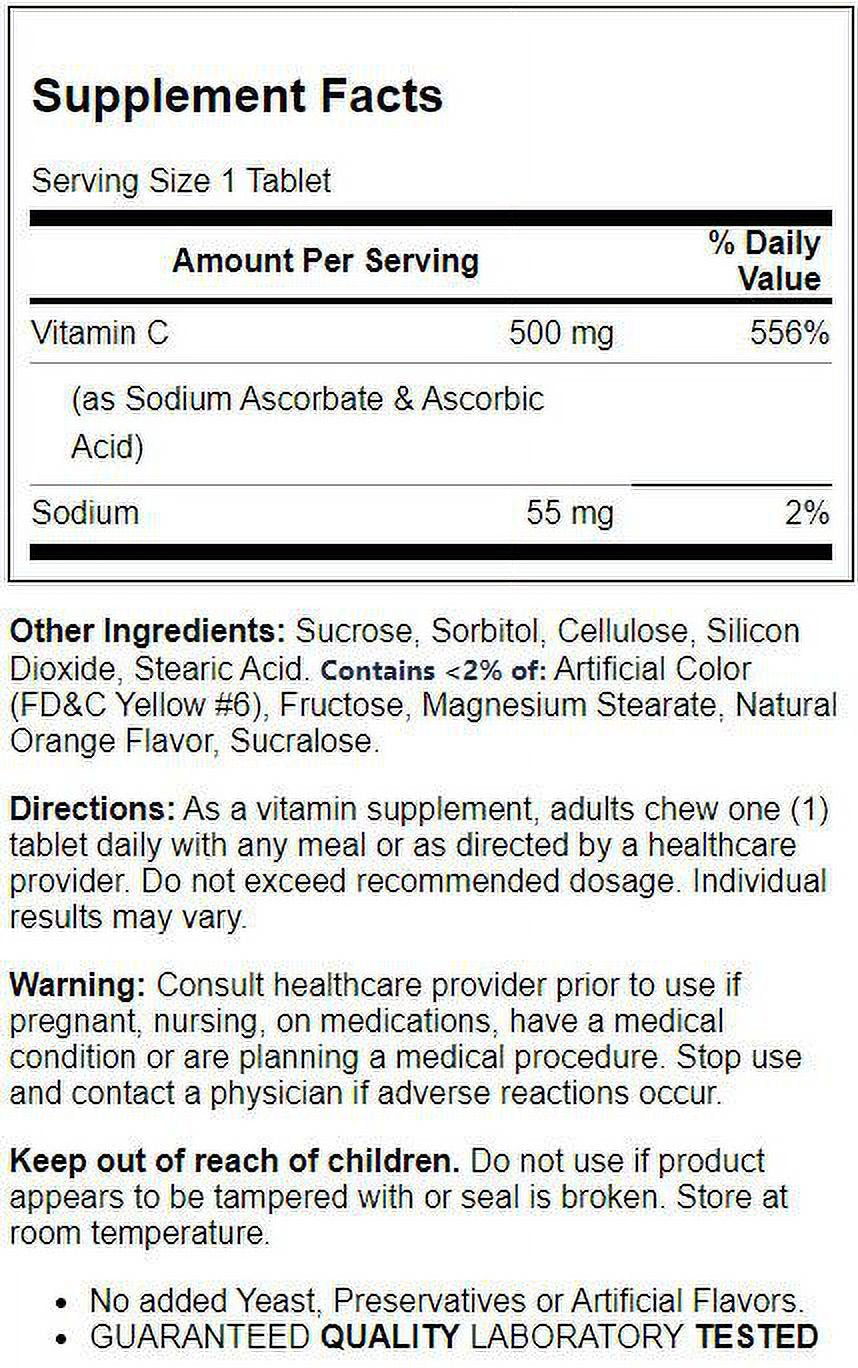 21St Century Chewable C - Orange 500 Mg 110 Tabs