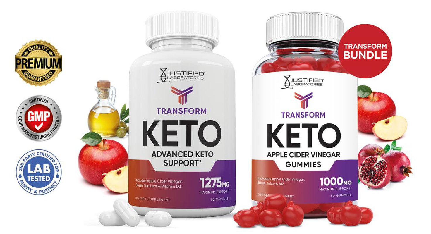 Transform Keto ACV Gummies 1000Mg & Keto ACV Pills 1275MG Bundle