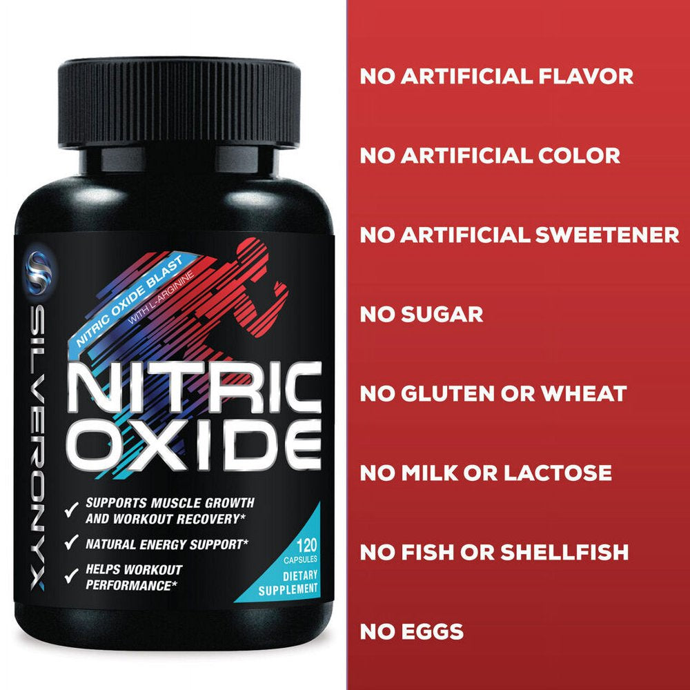 Nitric Oxide Booster Supplement W/L-Arginine 1300Mg Premium Workout Muscle Pump - 120 Capsules