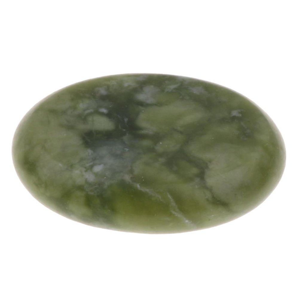 2 Pieces Natural Jade Massage for Body Relaxing Spa Massage (1.2 X 1.57 Inches)