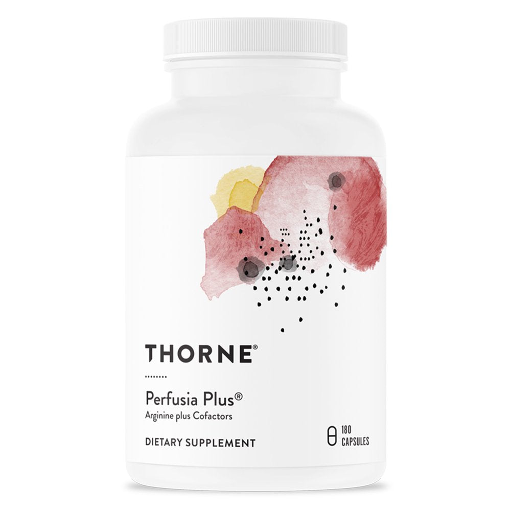 Thorne L-Arginine plus (Formerly Perfusia Plus), Sustained-Release L-Arginine plus Cofactors to Support Heart Function, Nitric Oxide Production, and Optimal Blood Flow, 180 Capsules